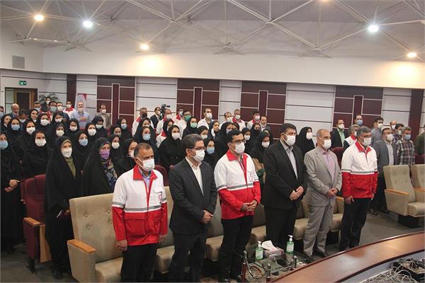 صمیمانه رئیس جمعیت هلال احمر با کارکنان سازمان تدارکات پزشکی