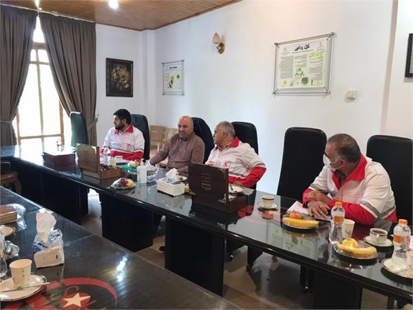 جلسه مدیر عامل شرکت سها کیش و هیئت همراه با مدیر عامل شرکت سها جیسا