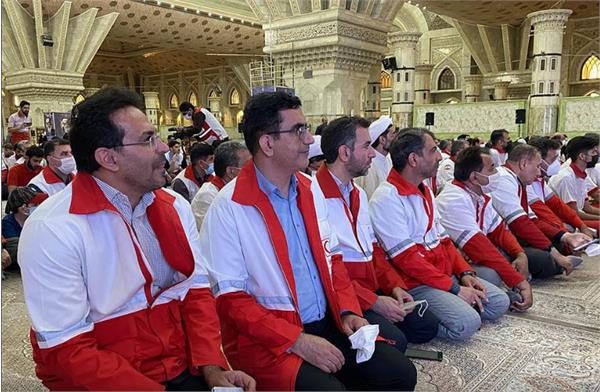 تجدید میثاق مدیرعامل، مدیران و کارکنان سازمان تدارکات پزشکی هلال احمر با آرمانهای امام خمینی(ره)