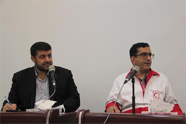 صمیمانه رئیس جمعیت هلال احمر با کارکنان سازمان تدارکات پزشکی