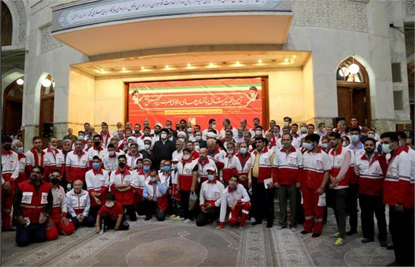 تجدید میثاق مدیرعامل، مدیران و کارکنان سازمان تدارکات پزشکی هلال احمر با آرمانهای امام خمینی(ره)
