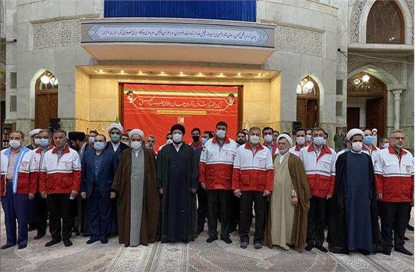 تجدید میثاق مدیرعامل، مدیران و کارکنان سازمان تدارکات پزشکی هلال احمر با آرمانهای امام خمینی(ره)