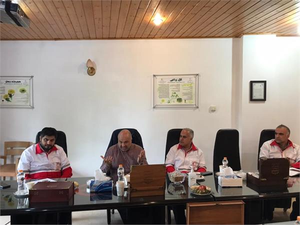 جلسه مدیر عامل شرکت سها کیش و هیئت همراه با مدیر عامل شرکت سها جیسا