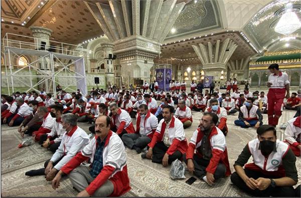 تجدید میثاق مدیرعامل، مدیران و کارکنان سازمان تدارکات پزشکی هلال احمر با آرمانهای امام خمینی(ره)